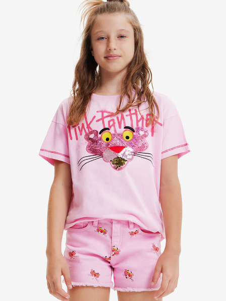 Desigual Rosa Mädchen-T-Shirt Desigual Pink Panther