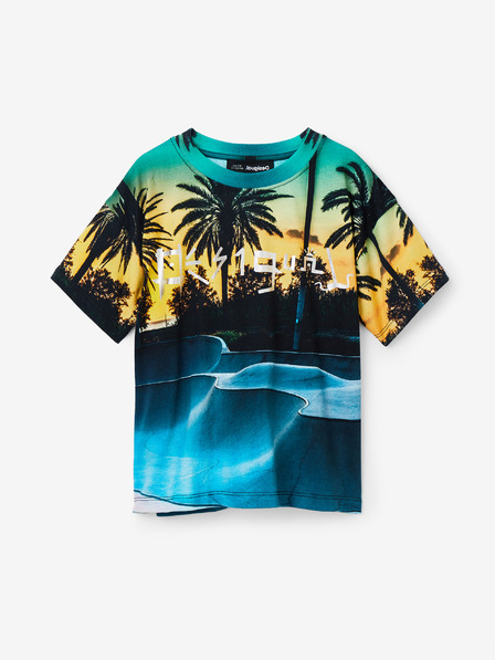 Desigual Gelb und blau gemustertes T-Shirt für Jungen von Desigual Kennto