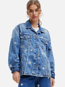 Desigual Blaue gemusterte Jeansjacke für Damen Desigual Aramis