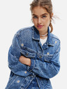 Desigual Blaue gemusterte Jeansjacke für Damen Desigual Aramis