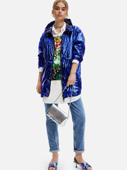 Desigual Blauer Desigual Ontario Metallic-Parka für Damen