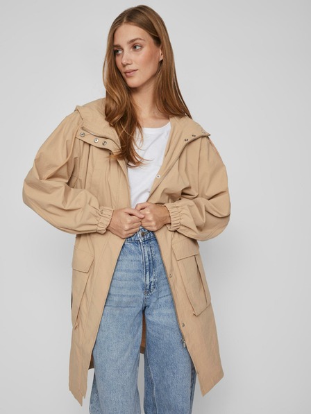 Vila Beigefarbener Damen-Parka VILA Siliana