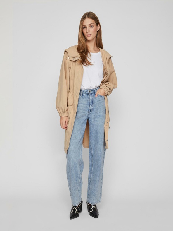 Vila Beigefarbener Damen-Parka VILA Siliana