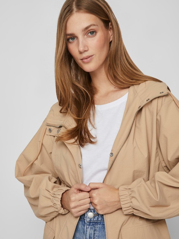 Vila Beigefarbener Damen-Parka VILA Siliana