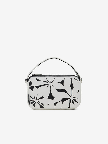Desigual Schwarz-weiße Desigual Damen Onyx Narbonne Mini Handtasche mit Blumenmuster