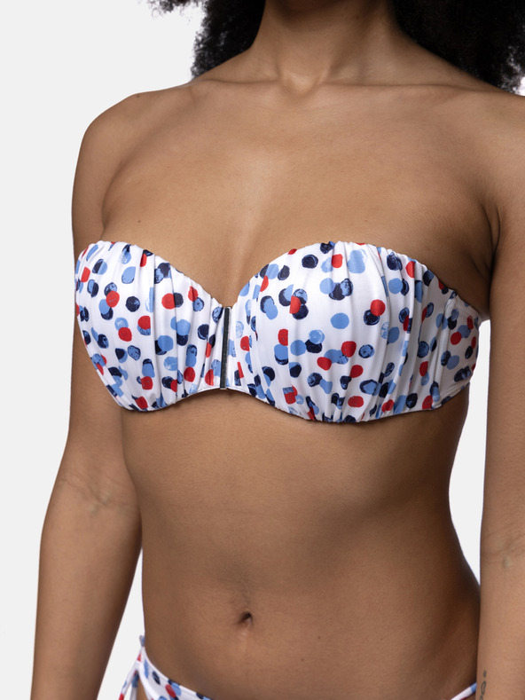 DORINA Weißes Damen-Tupfen-Badeanzug-Oberteil DORINA Antibes