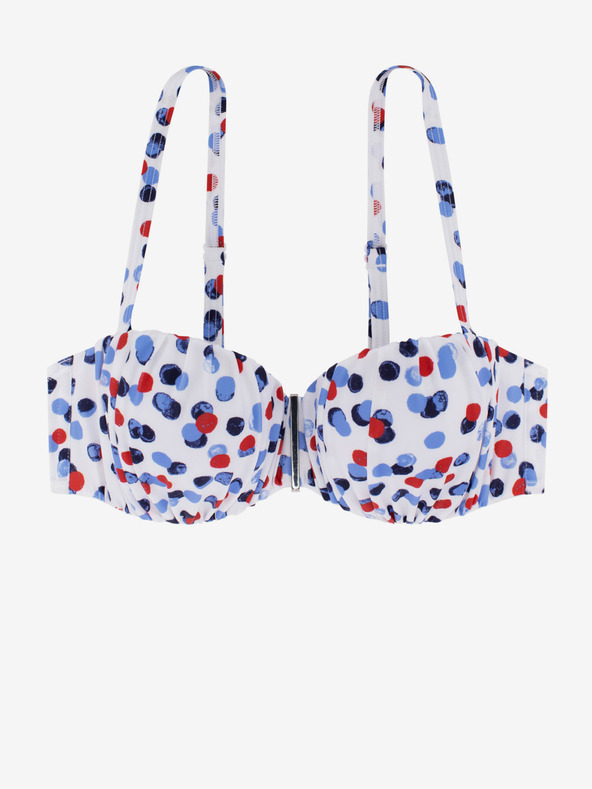 DORINA Weißes Damen-Tupfen-Badeanzug-Oberteil DORINA Antibes