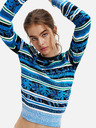 Desigual Blauer gestreifter Damenpullover von Desigual Rainforest