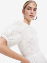 Desigual Weißes gemustertes Damenkleid Desigual Limon