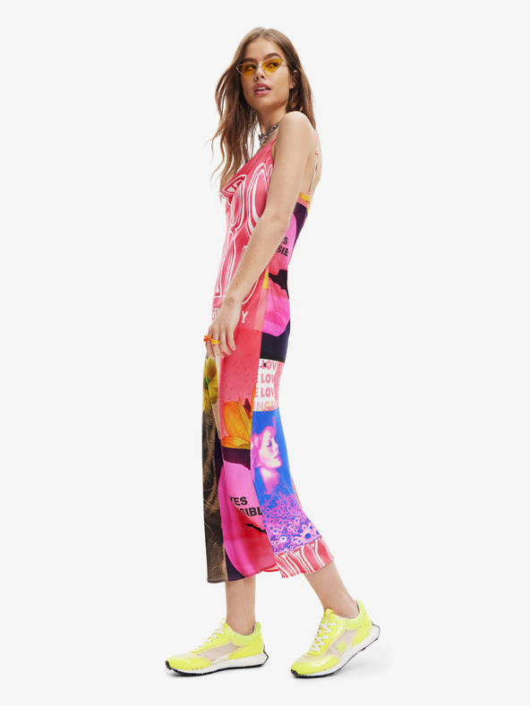 Desigual Rotes gemustertes Maxikleid für Damen Desigual Montpellier
