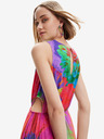 Desigual Lila und rosa gemustertes Maxikleid für Damen mit Ausschnitten Desigual Sandall