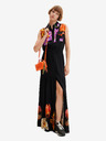 Desigual Desigual Suiza-Lacroix Schwarzes Damen Shirt Maxikleid mit Blumenmuster