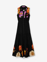 Desigual Desigual Suiza-Lacroix Schwarzes Damen Shirt Maxikleid mit Blumenmuster