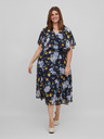 Vila Dunkelblaues geblümtes Midikleid für Damen VILA Rilla
