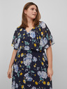 Vila Dunkelblaues geblümtes Midikleid für Damen VILA Rilla