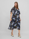 Vila Dunkelblaues geblümtes Midikleid für Damen VILA Rilla