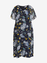 Vila Dunkelblaues geblümtes Midikleid für Damen VILA Rilla