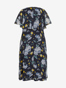 Vila Dunkelblaues geblümtes Midikleid für Damen VILA Rilla
