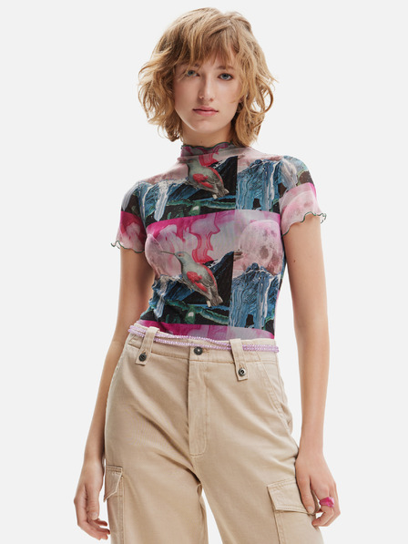 Desigual Desigual Colibrí grün und rosa gemusterter Body für Damen