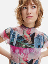 Desigual Desigual Colibrí grün und rosa gemusterter Body für Damen
