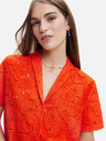 Desigual Orange Desigual Preston Damen-Spitzenshirt