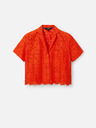 Desigual Orange Desigual Preston Damen-Spitzenshirt