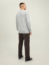 Jack & Jones Jack & Jones Otto hellgrau gerippter Basic-Pullover