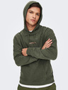 ONLY & SONS Khakifarbener Kapuzenpullover ONLY & SONS Elon