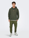 ONLY & SONS Khakifarbener Kapuzenpullover ONLY & SONS Elon