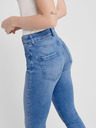 ONLY Blaue Skinny Fit-Jeans mit ausgefransten Säumen ONLY Blush