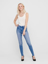 ONLY Blaue Skinny Fit-Jeans mit ausgefransten Säumen ONLY Blush