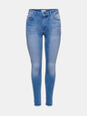 ONLY Blaue Skinny Fit-Jeans mit ausgefransten Säumen ONLY Blush