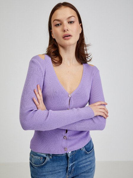 Orsay Lila Damen Cardigan mit Ausschnitten ORSAY