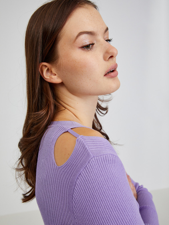 Orsay Lila Damen Cardigan mit Ausschnitten ORSAY