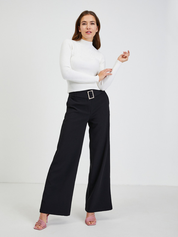 Orsay Weißer Damen Ripppullover ORSAY