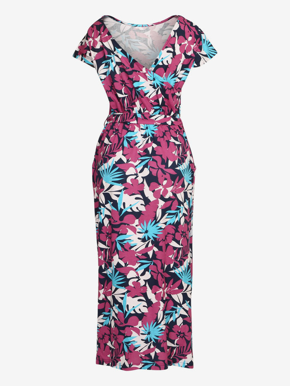 ALPINE PRO Blau und rosa gemustertes Damenkleid ALPINE PRO CODDA