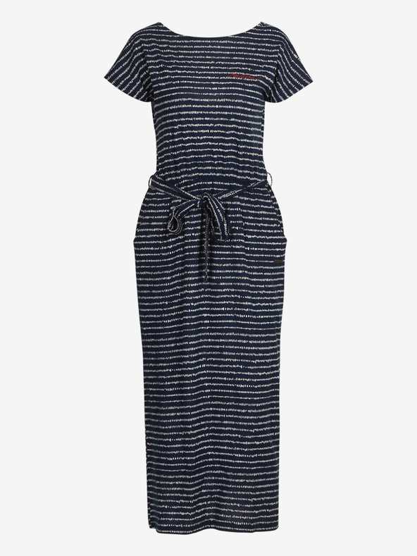 ALPINE PRO Dunkelblau gestreiftes Damenkleid ALPINE PRO CODDA