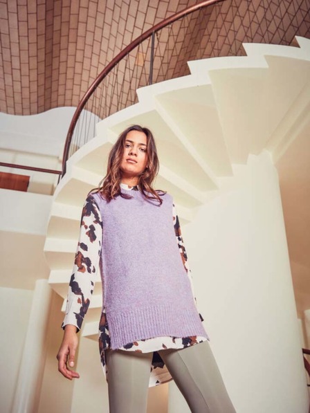 ICHI Hellviolette Damen-Pullover-Weste ICHI