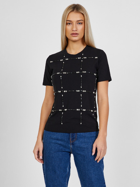 Liu Jo Schwarzes gemustertes Damen-Shirt Liu Jo