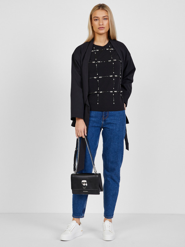 Liu Jo Schwarzes gemustertes Damen-Shirt Liu Jo