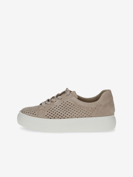 Caprice Beige Damen Wildleder Plateau Turnschuhe Caprice