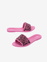 Melissa Melissa Savage Slide Schwarz und Rosa Damen Flip Flops