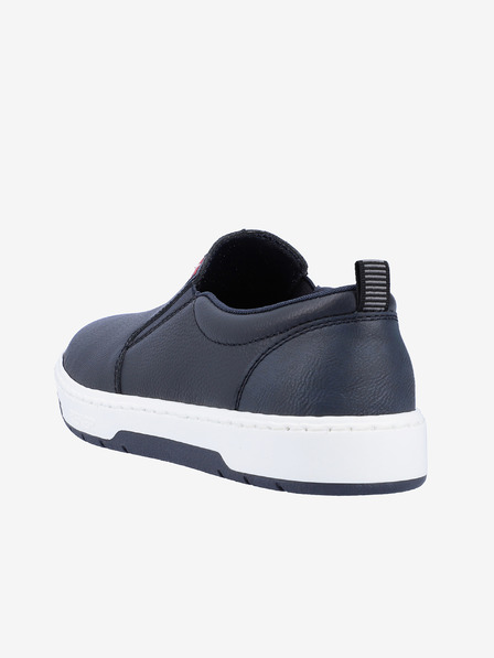 Rieker Dunkelblaue Herren-Sneakers aus Leder Rieker