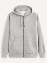 Celio Hellgrauer Basic-Kapuzenpullover Celio Vethree