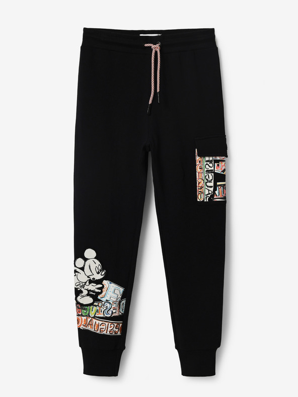 Desigual Desigual schwarz gemusterte Jogginghose Mickey für Jungen