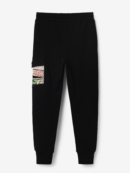 Desigual Desigual schwarz gemusterte Jogginghose Mickey für Jungen