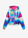 Desigual Rosa und blaue Desigual Rainbow Metallic-Jacke für Mädchen