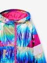 Desigual Rosa und blaue Desigual Rainbow Metallic-Jacke für Mädchen