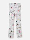 Desigual Weiße gemusterte Hose für Frauen Desigual Newspaper