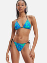Desigual Desigual schwarz-blauer Wende-Badeanzug oben